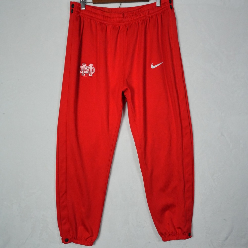 Nike Mens XL Red Dri-FIT Tear-Away Snap Track Pants Mater Dei High School DO2236
